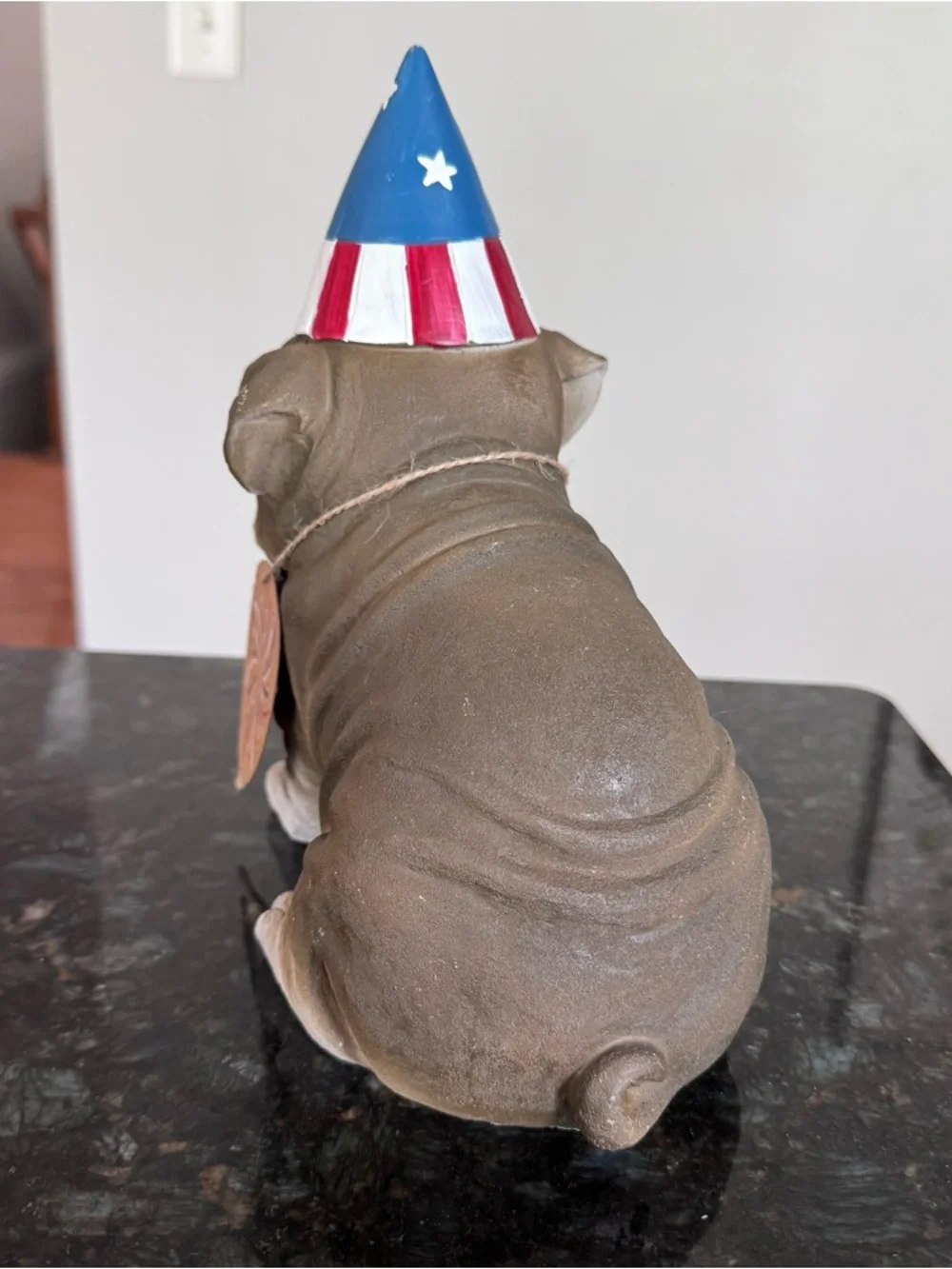Bulldog Humane Society Americana Patriotic Fourth Of July Decor 9” NWT